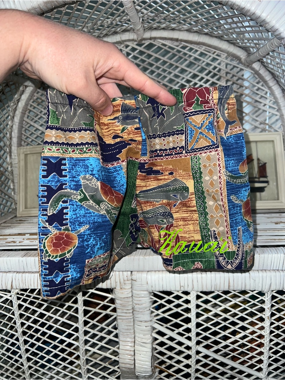 90s y2k handmade Hawaiian baby shorts